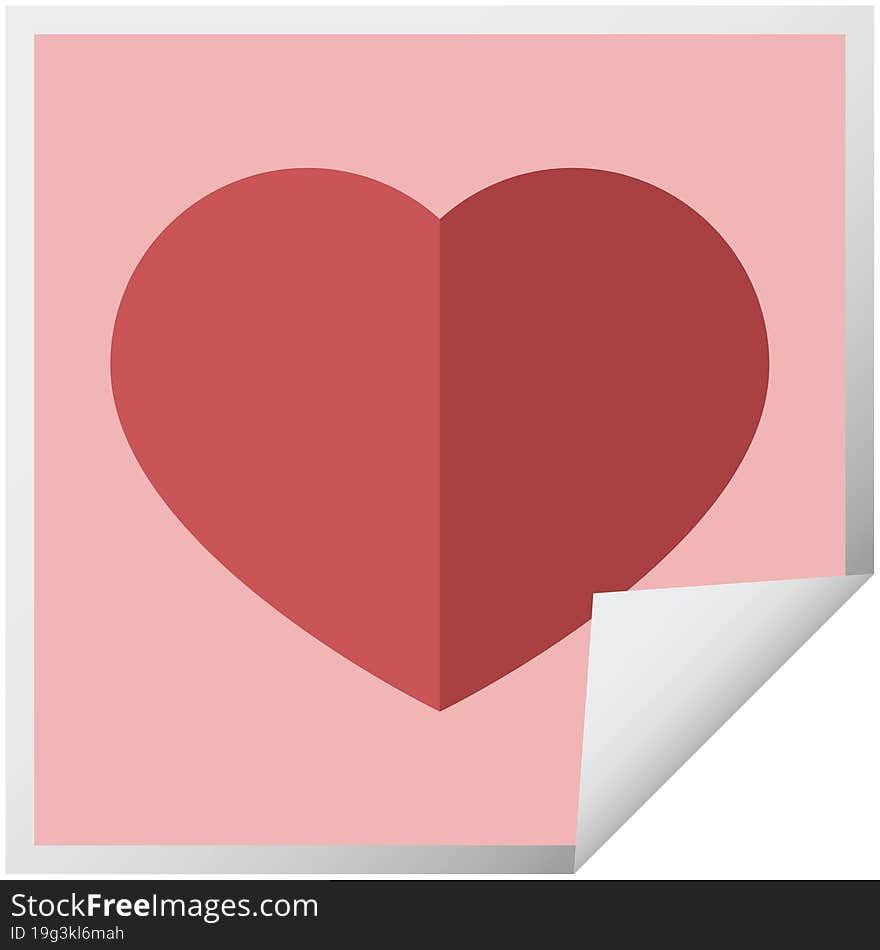 heart symbol graphic square sticker