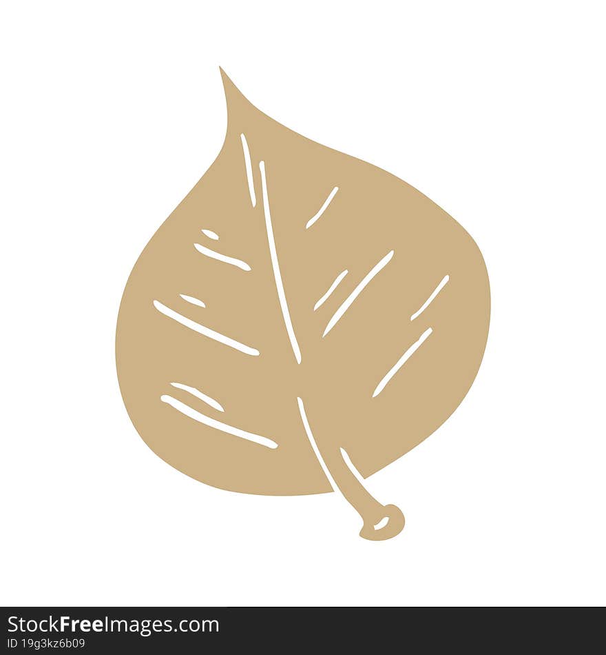 Cartoon Doodle Leaf