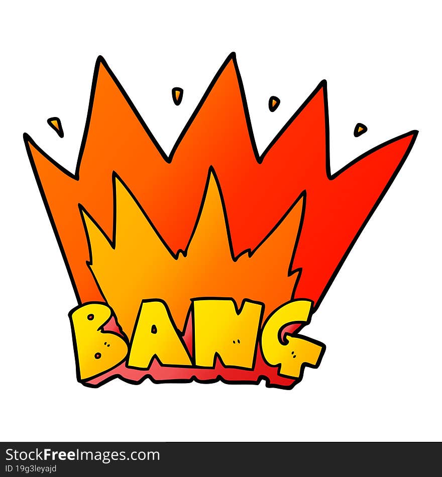 cartoon bang sign. cartoon bang sign