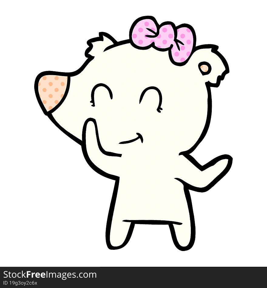 female polar bear cartoon. female polar bear cartoon