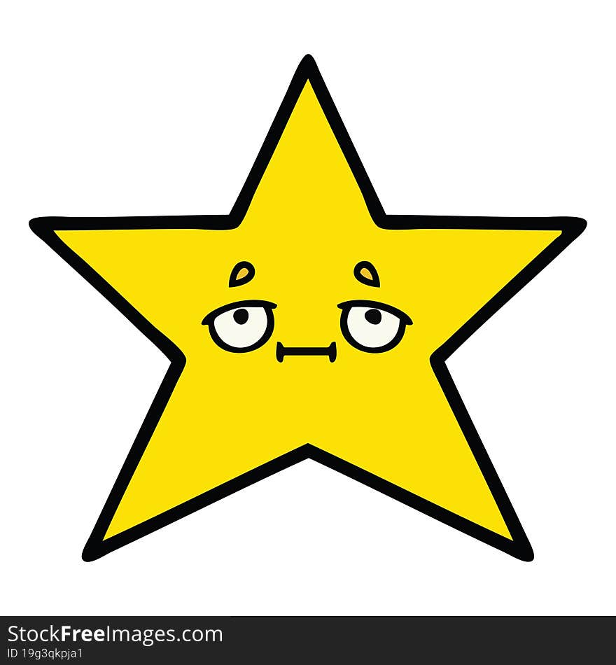 cute cartoon gold star