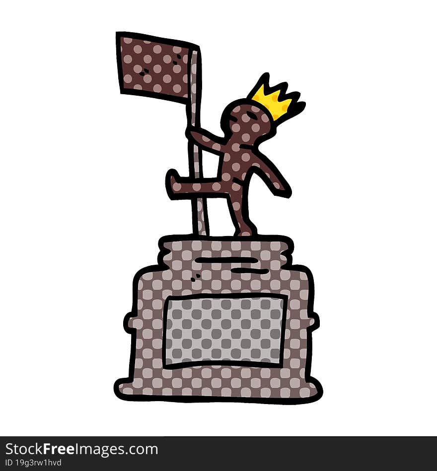 cartoon doodle monument statue