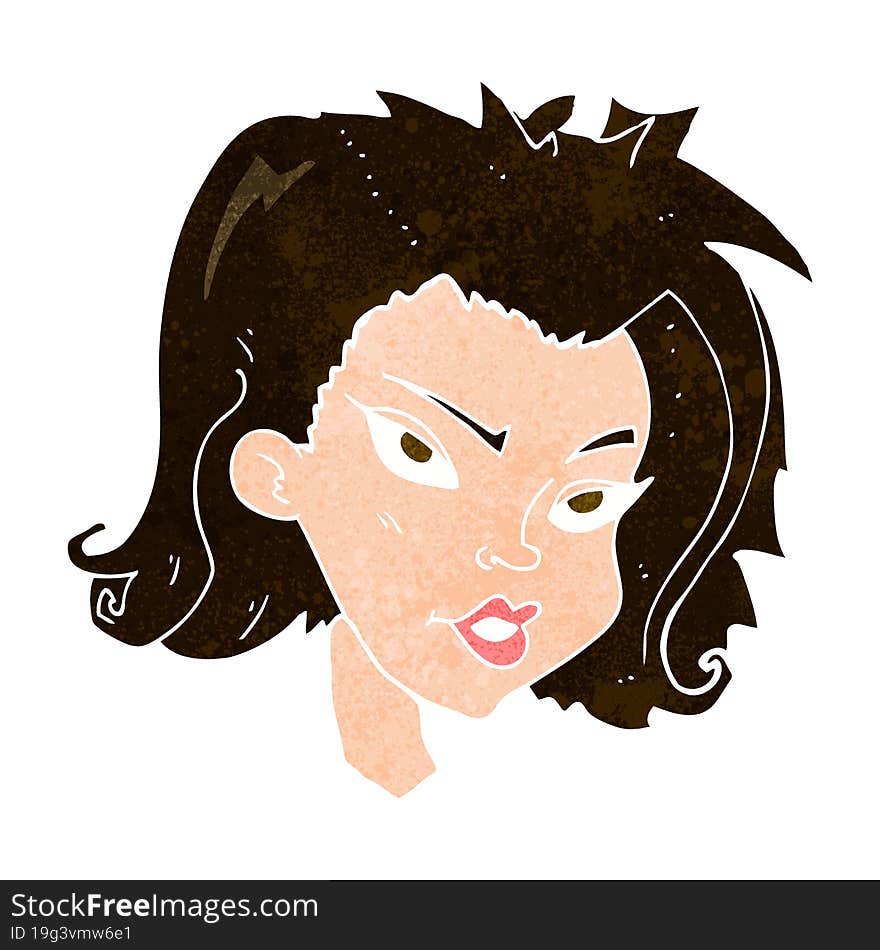 Cartoon Female Face