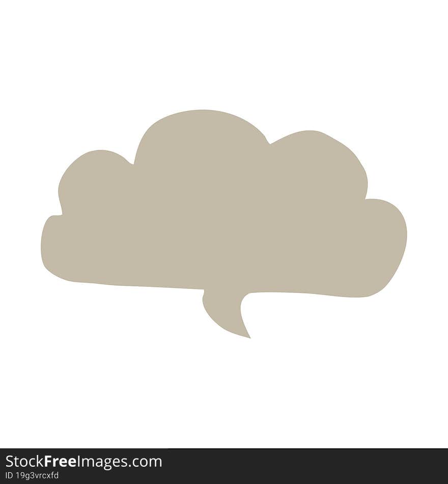 cartoon doodle cloud speech bubble