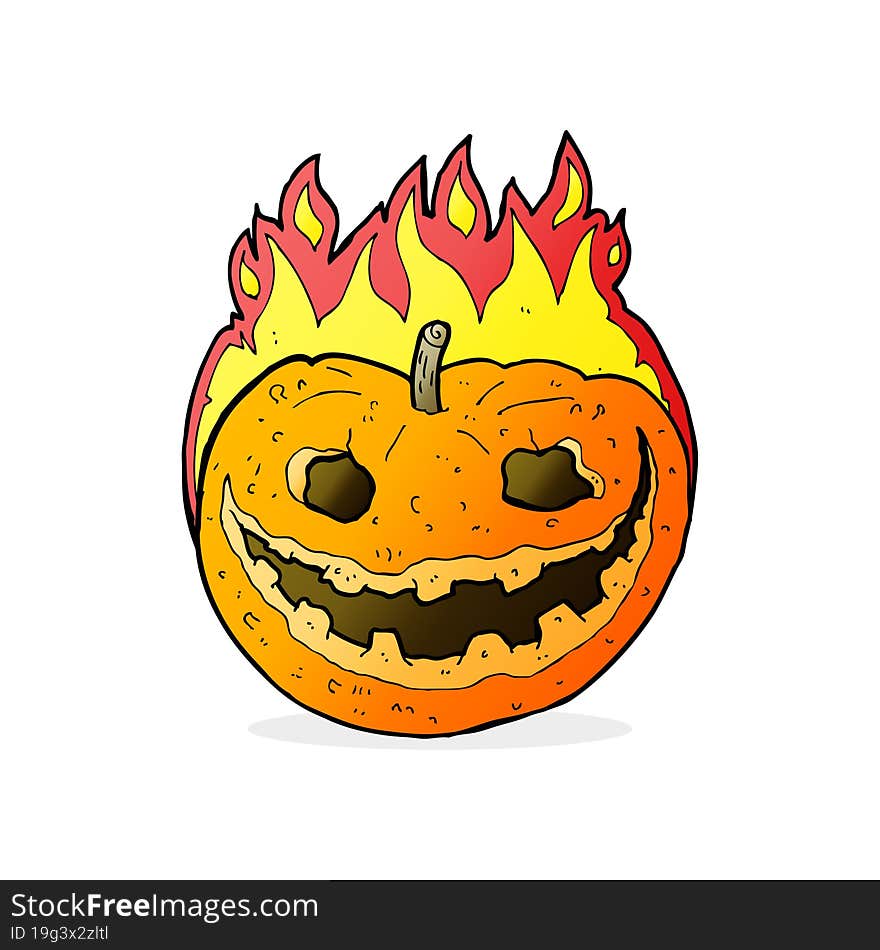 cartoon spooky pumpkin