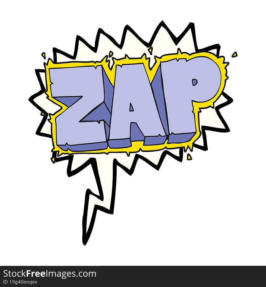 speech bubble cartoon zap symbol