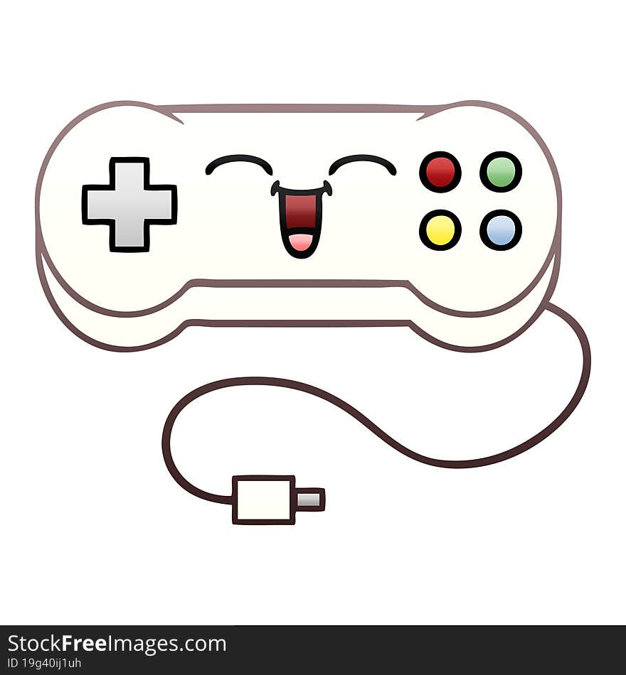 gradient shaded cartoon game controller