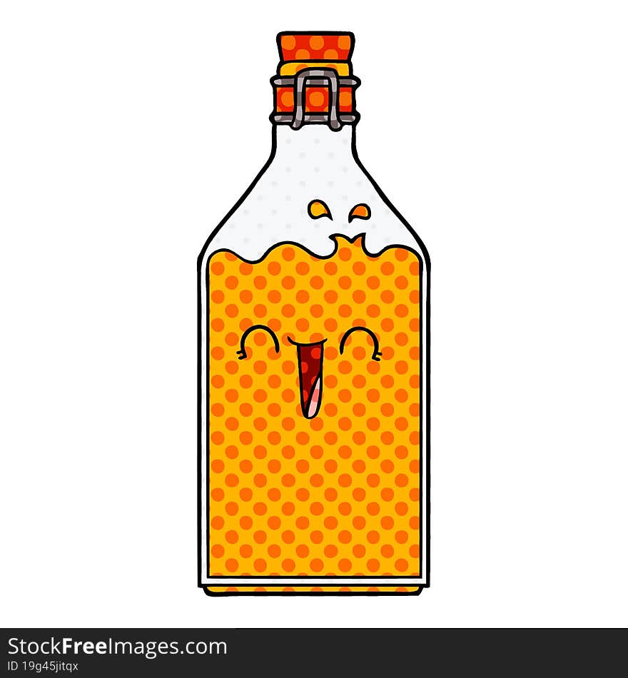 cartoon old juice bottle. cartoon old juice bottle