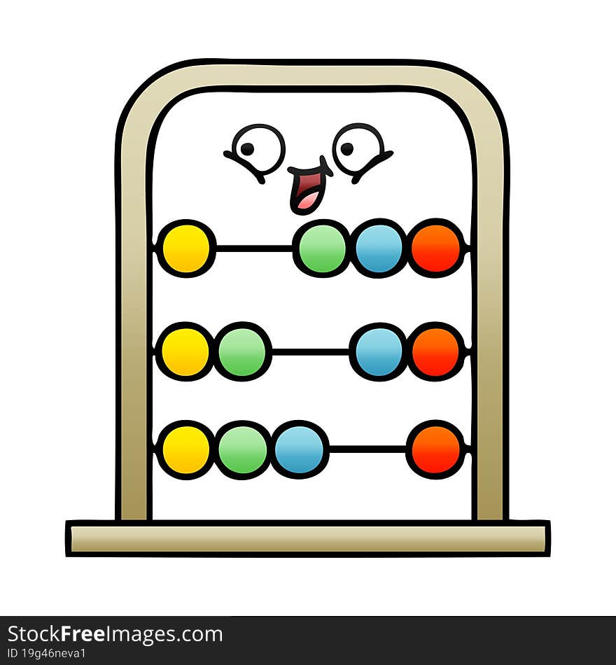 gradient shaded cartoon abacus