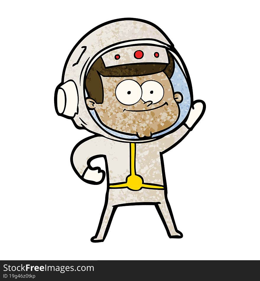 happy astronaut cartoon. happy astronaut cartoon