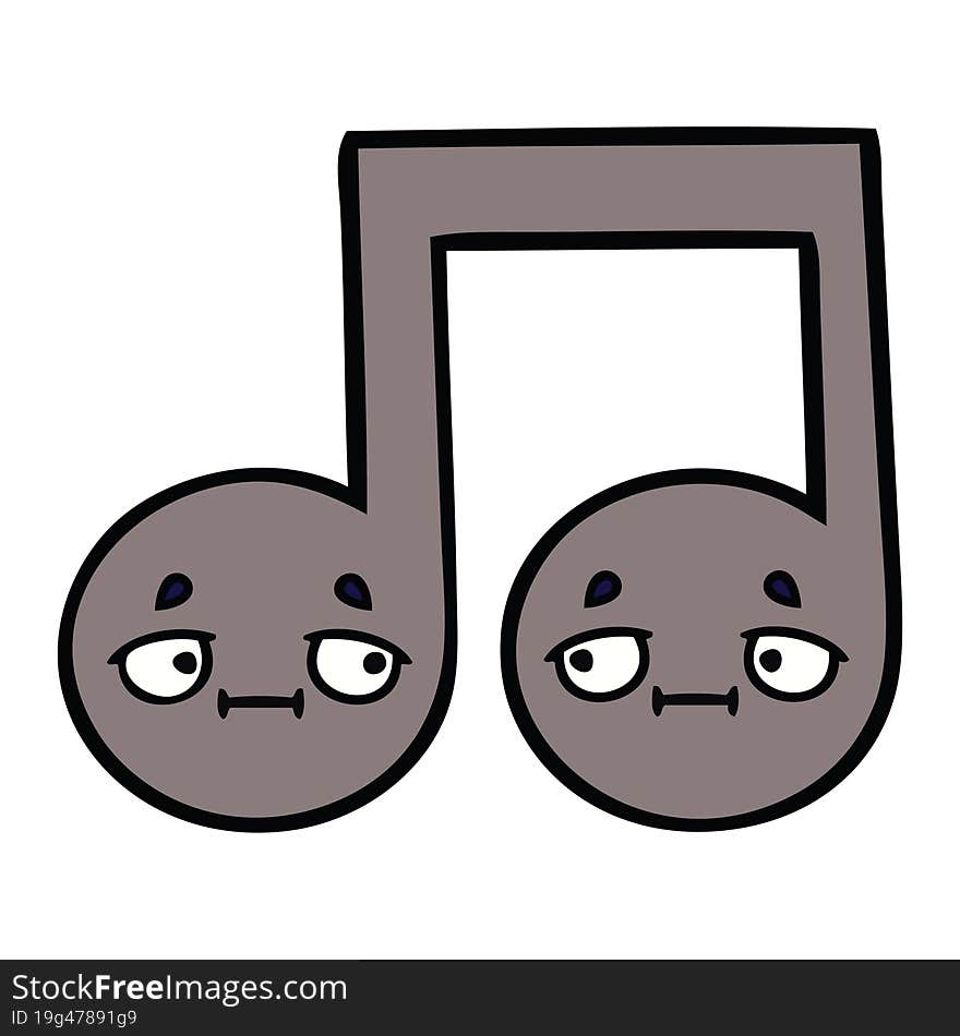 Cute Cartoon Musical Note