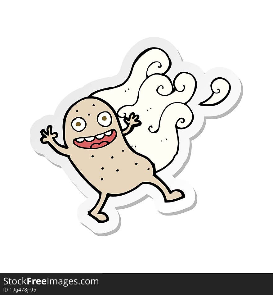 sticker of a cartoon potato