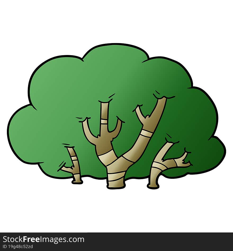 cartoon trees. cartoon trees