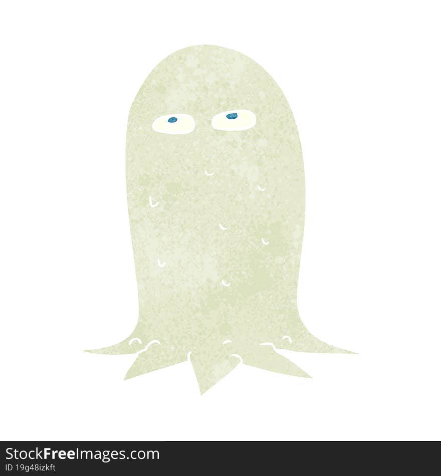 Retro Cartoon Halloween Ghost