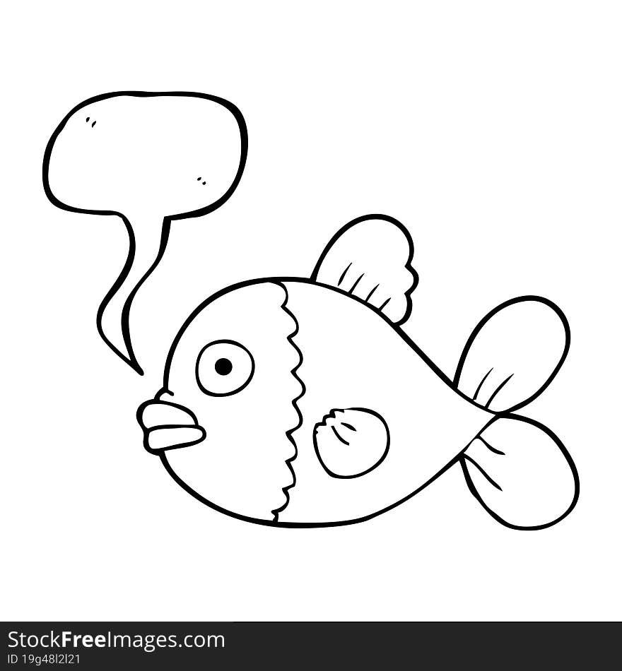 speech bubble cartoon fish