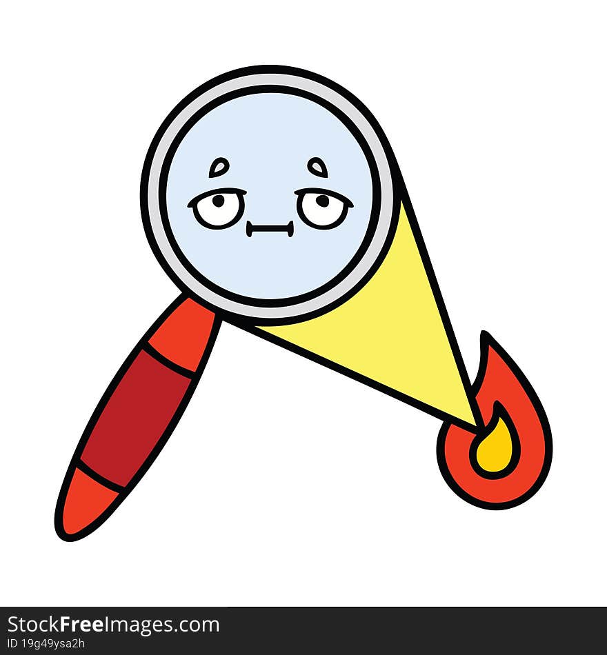 cute cartoon magnifying glass