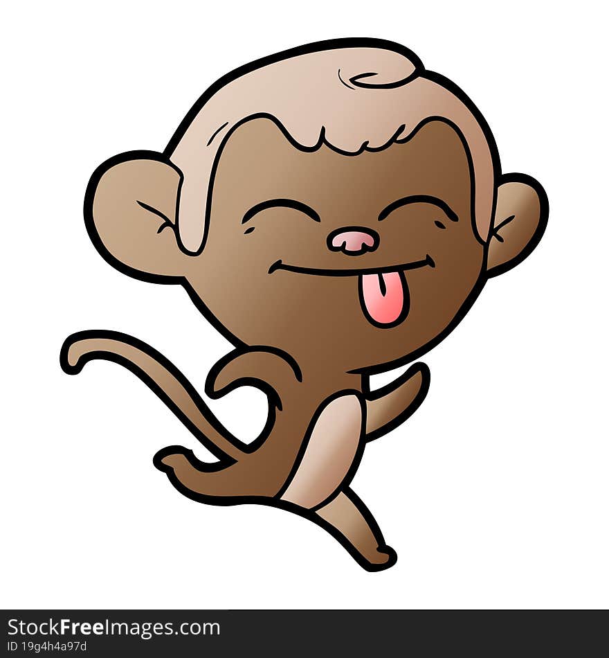 funny cartoon monkey. funny cartoon monkey