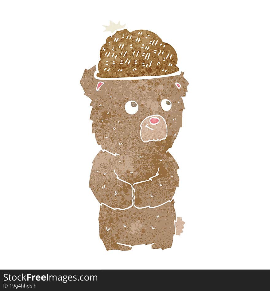 cartoon bear in hat