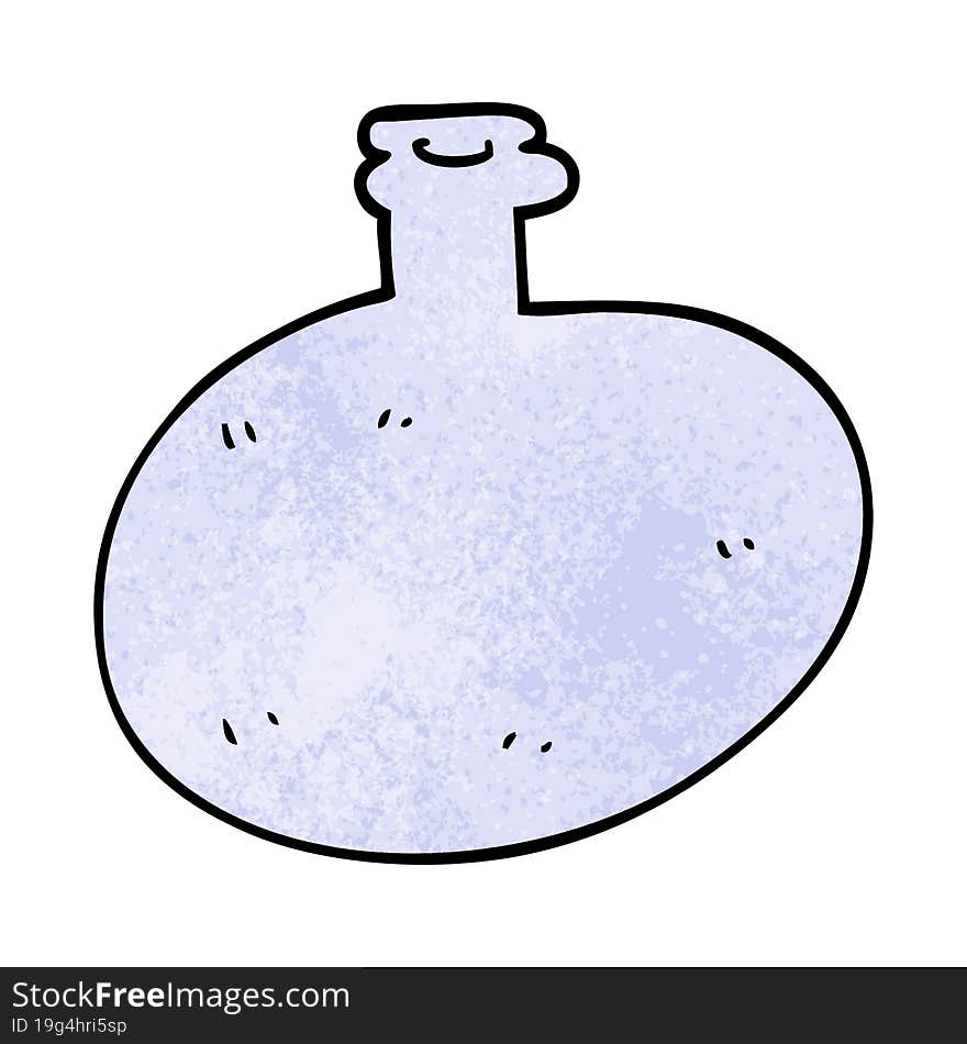 cartoon doodle of a glass bottle