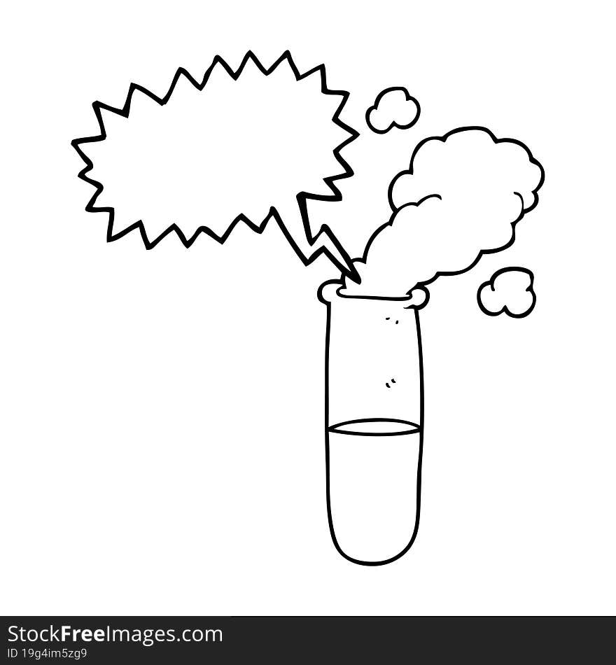 Speech Bubble Cartoon Science Test Tube