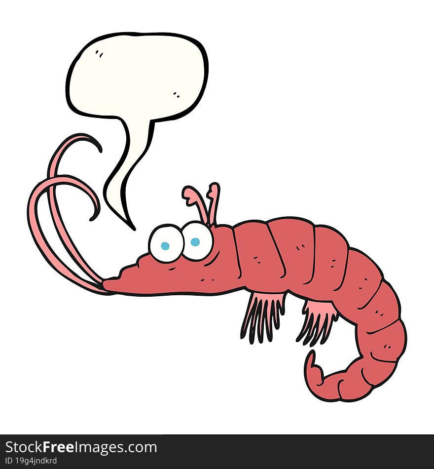 speech bubble cartoon shrimp