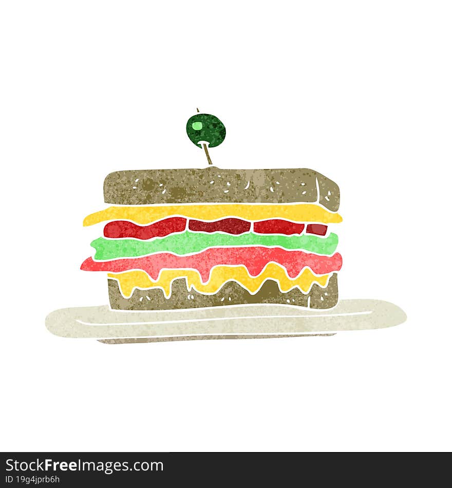 cartoon sandwich