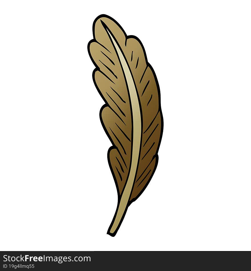 cartoon doodle bird feather