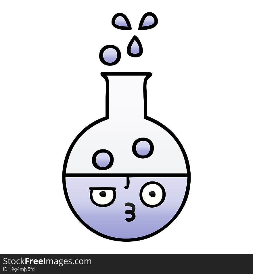 gradient shaded cartoon of a test tube