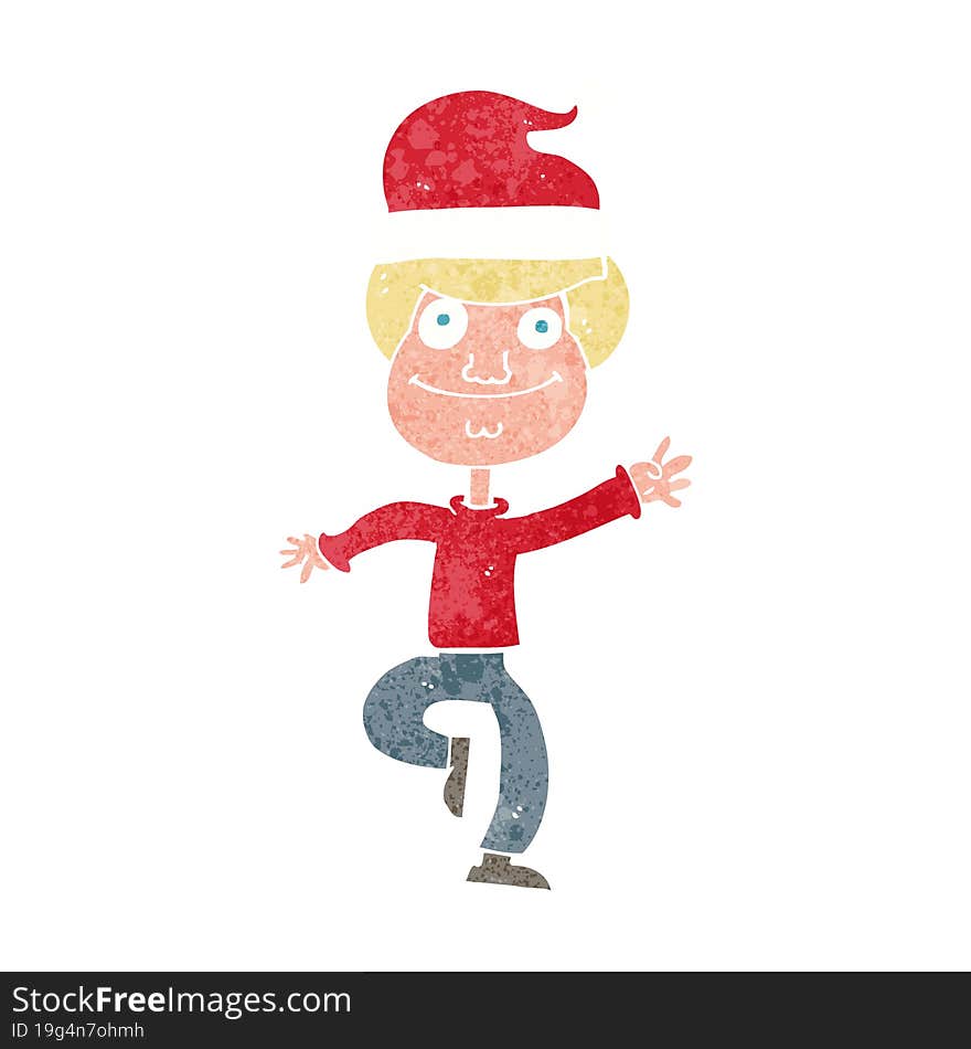 cartoon man getting ready for christmas. cartoon man getting ready for christmas