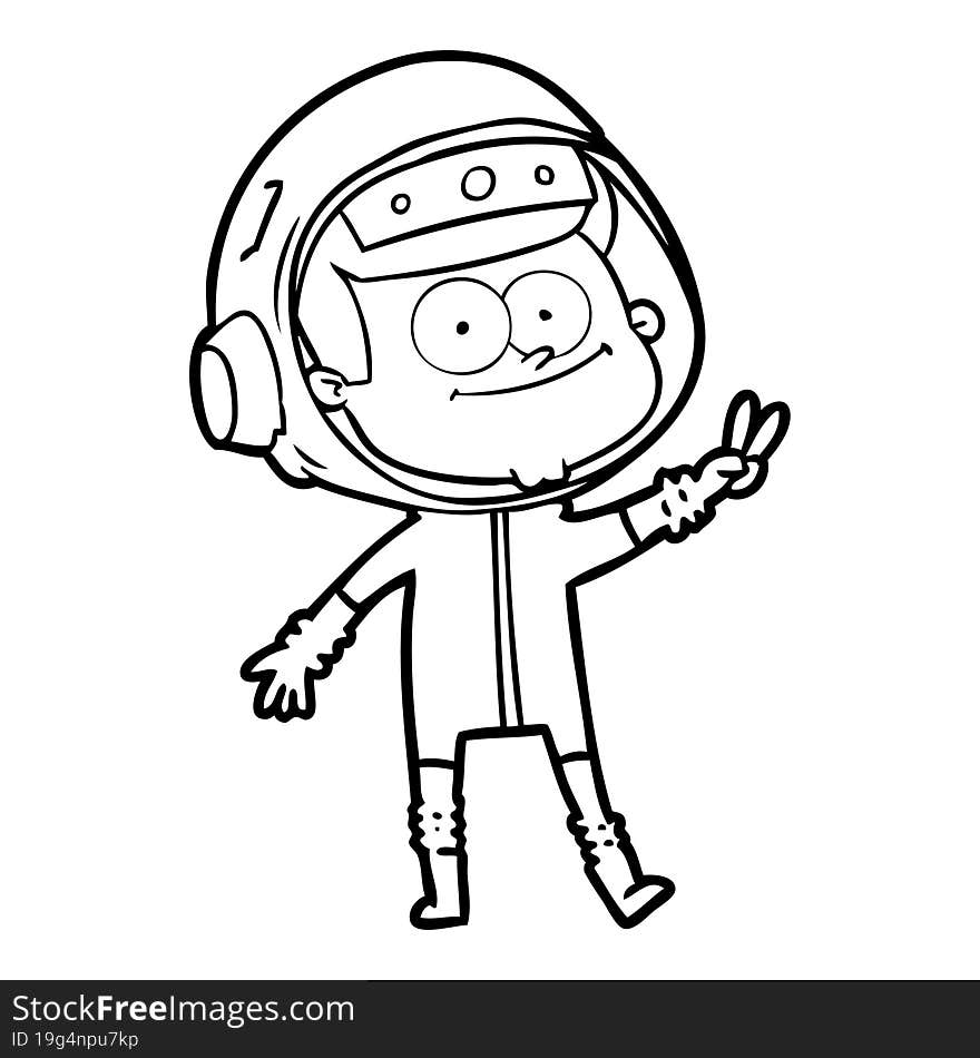 happy astronaut cartoon. happy astronaut cartoon