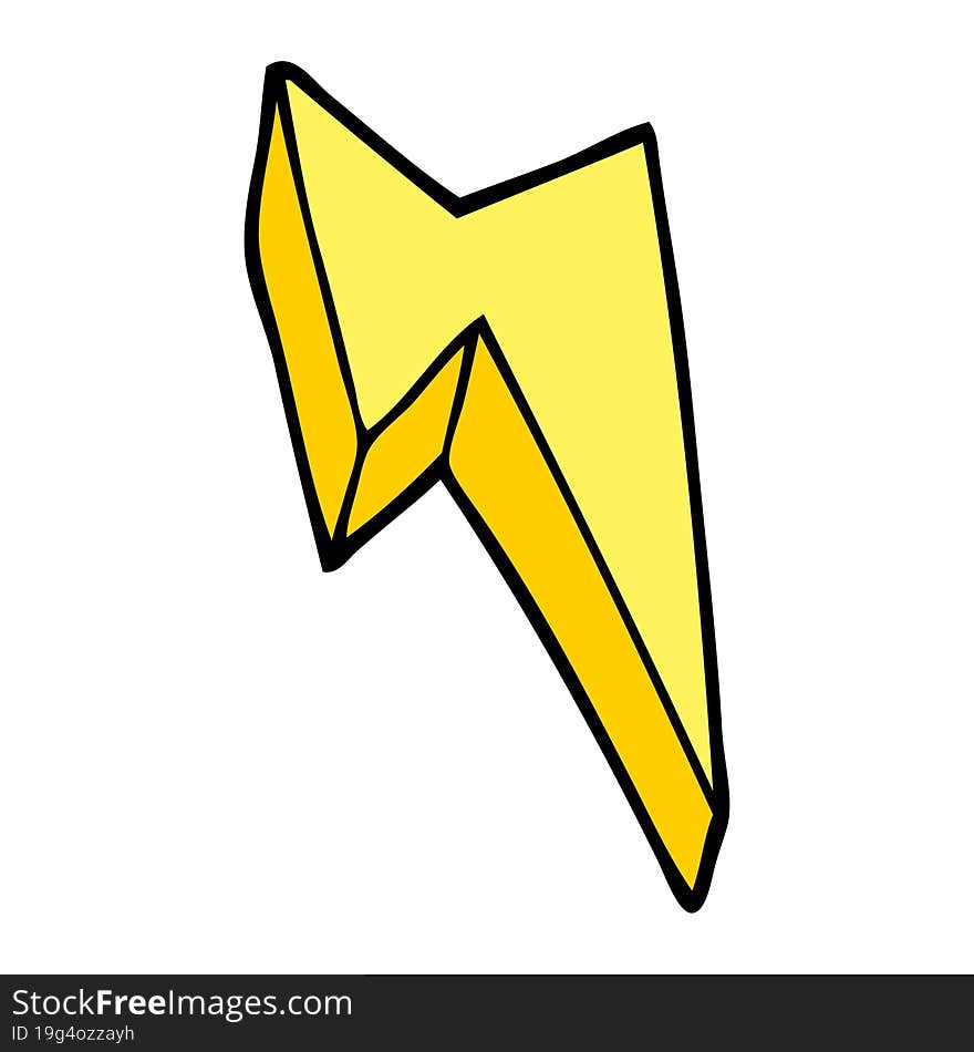 cartoon doodle decorative lightning bolt