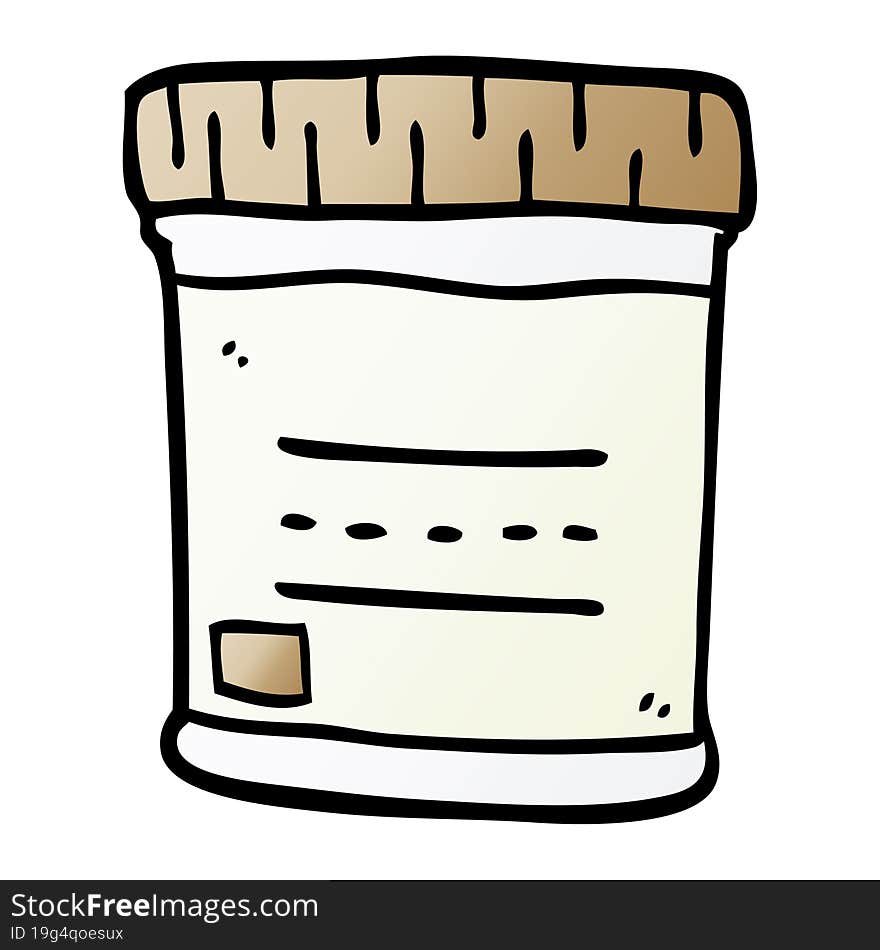 cartoon doodle medical sample jar