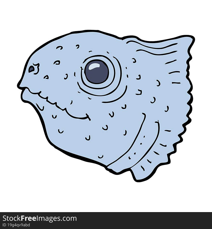 cartoon fish head