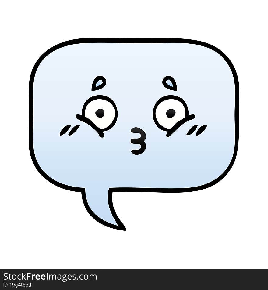 gradient shaded cartoon speech bubble