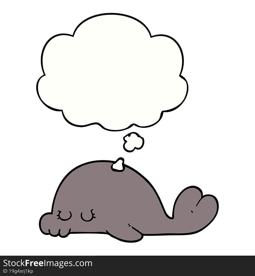 cartoon seal and thought bubble