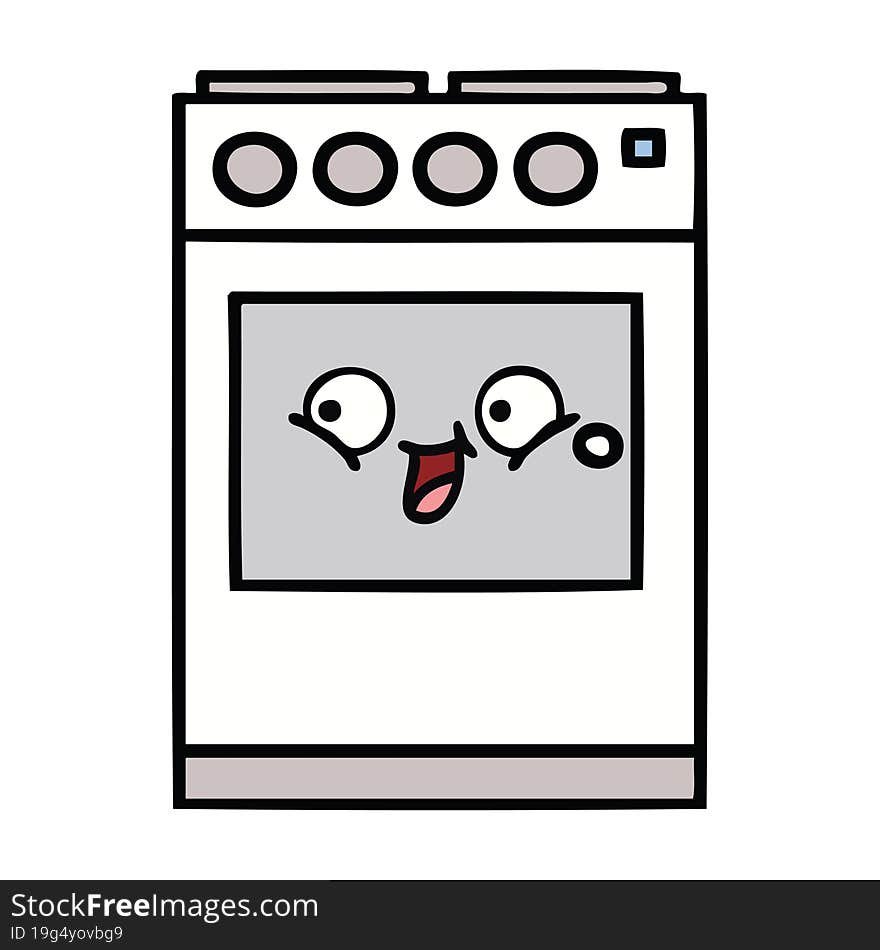 cute cartoon kitchen oven