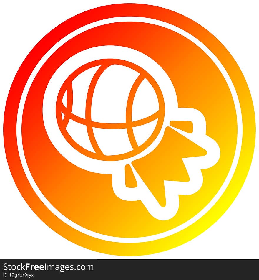 basketball sports in hot gradient spectrum