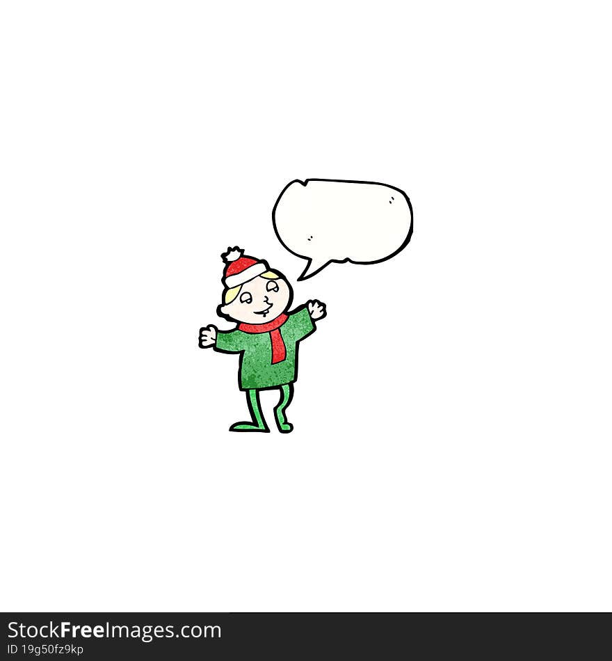 cartoon christmas elf