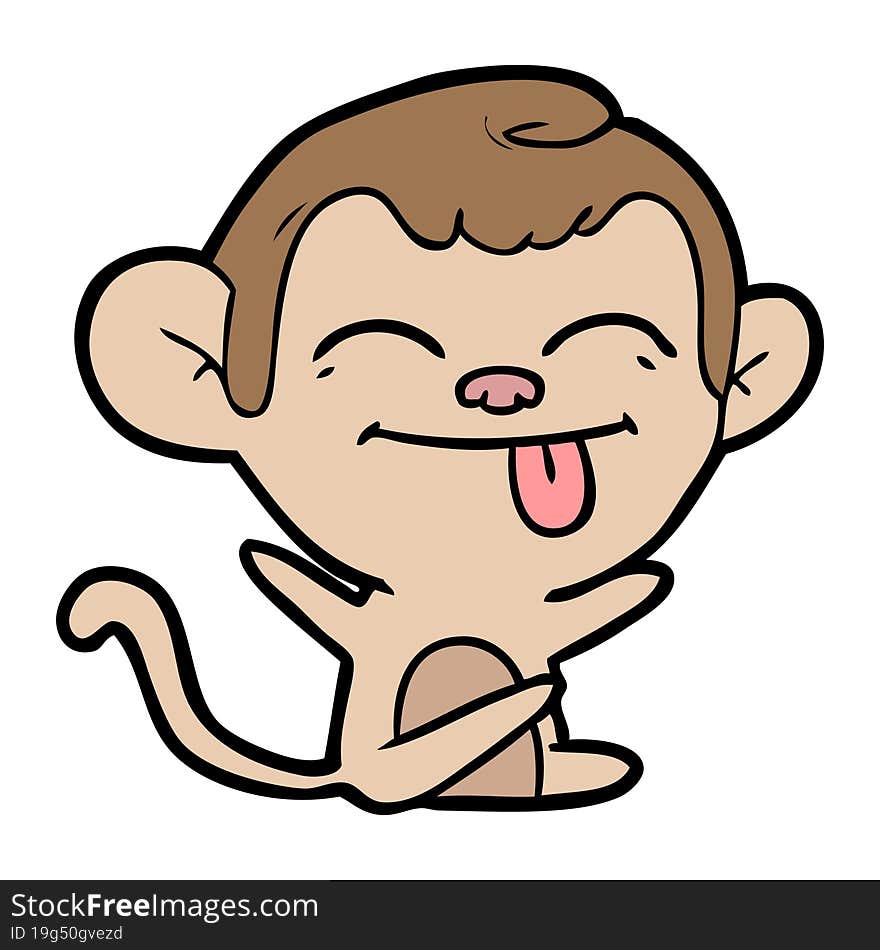 funny cartoon monkey. funny cartoon monkey