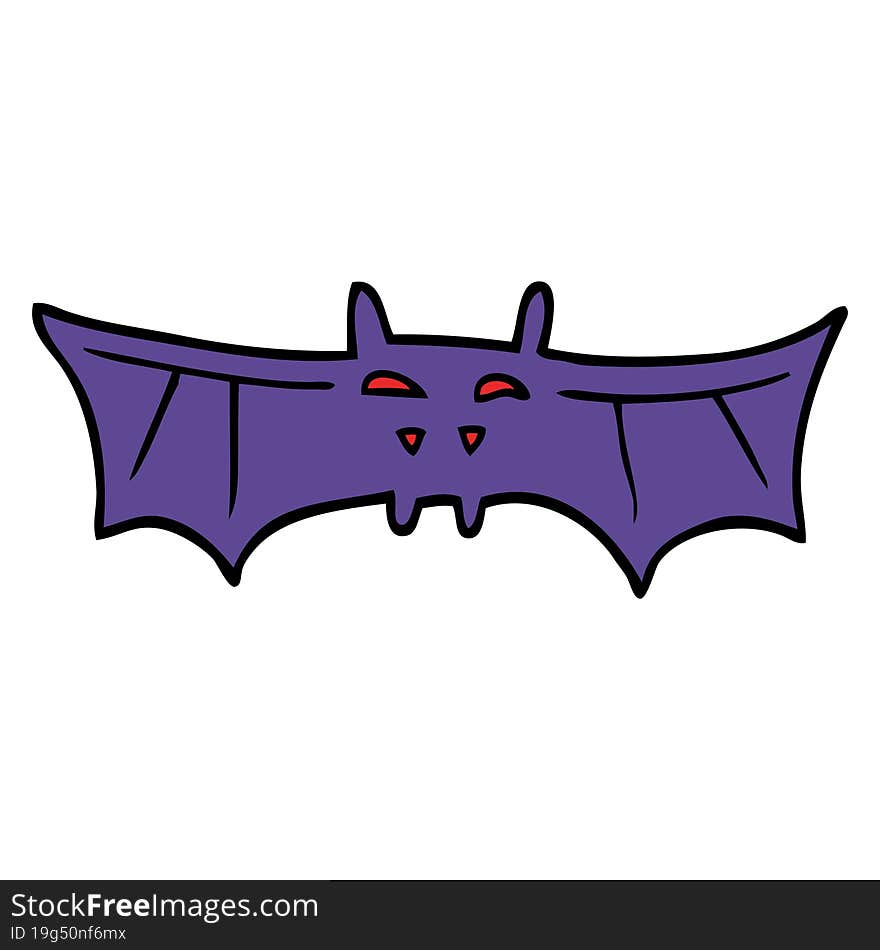 cartoon doodle halloween bat