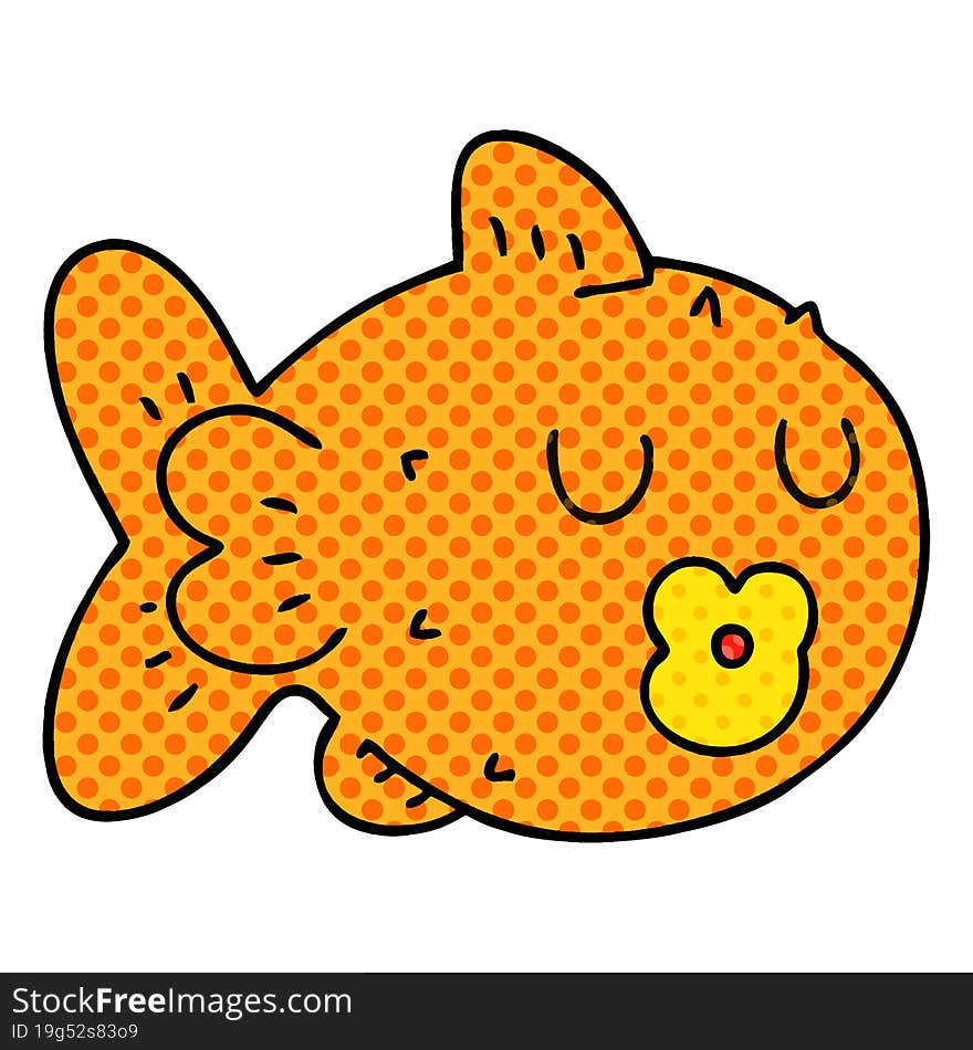 quirky comic book style cartoon fish