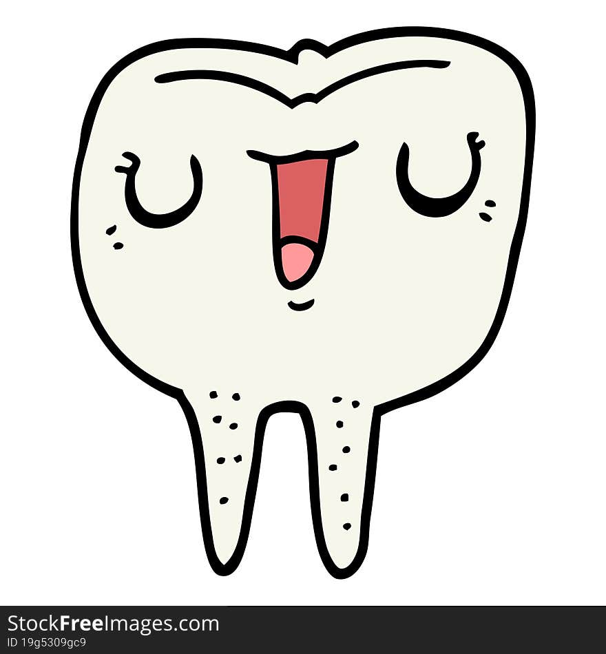 cartoon happy tooth