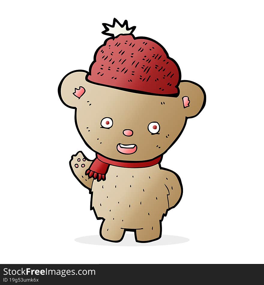 Cartoon Bear In Hat