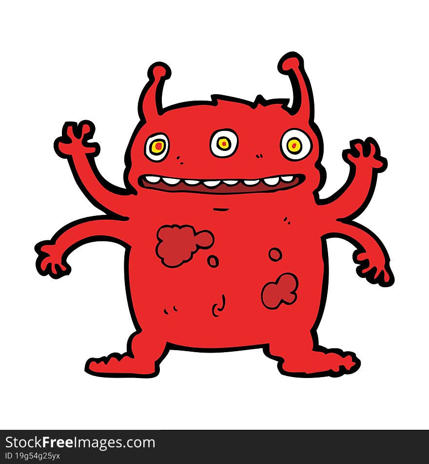 cartoon alien monster