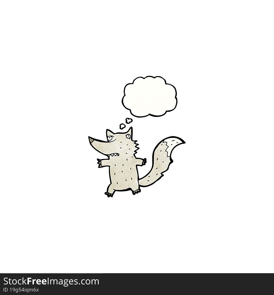 cartoon little wolf