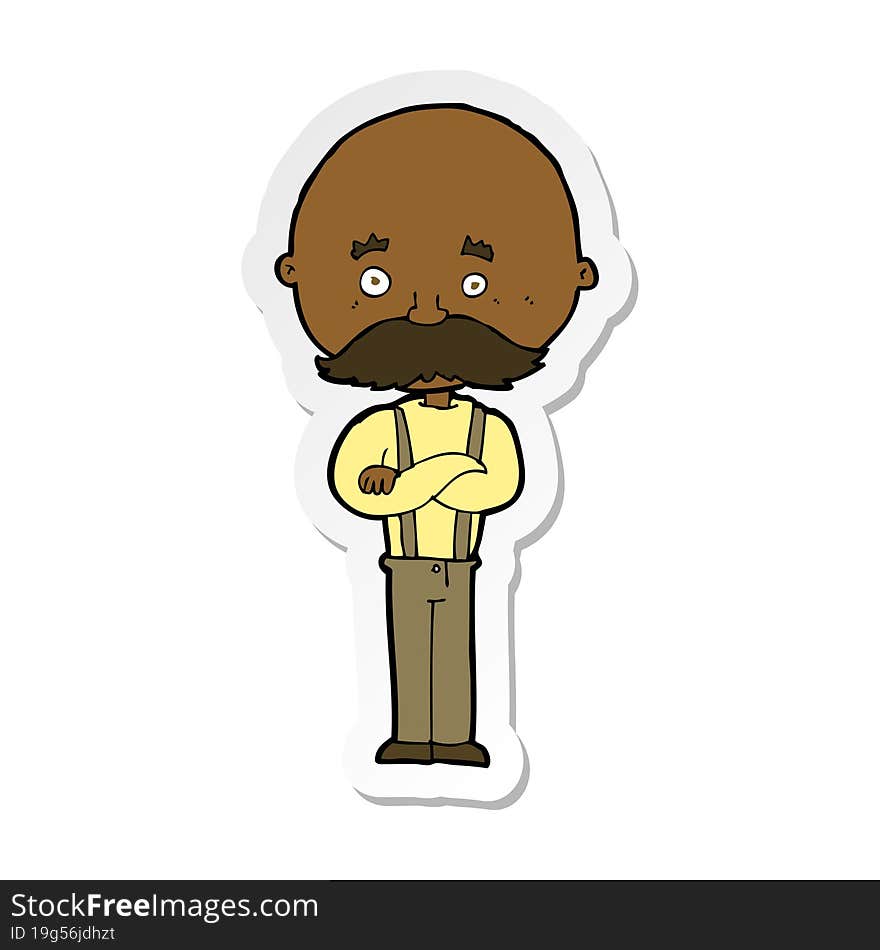 sticker of a cartoon grandfather