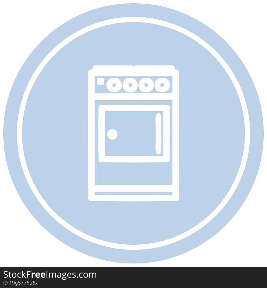 kitchen cooker circular icon