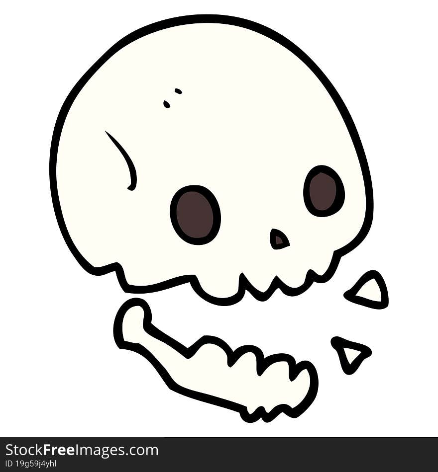 cartoon spooky skull