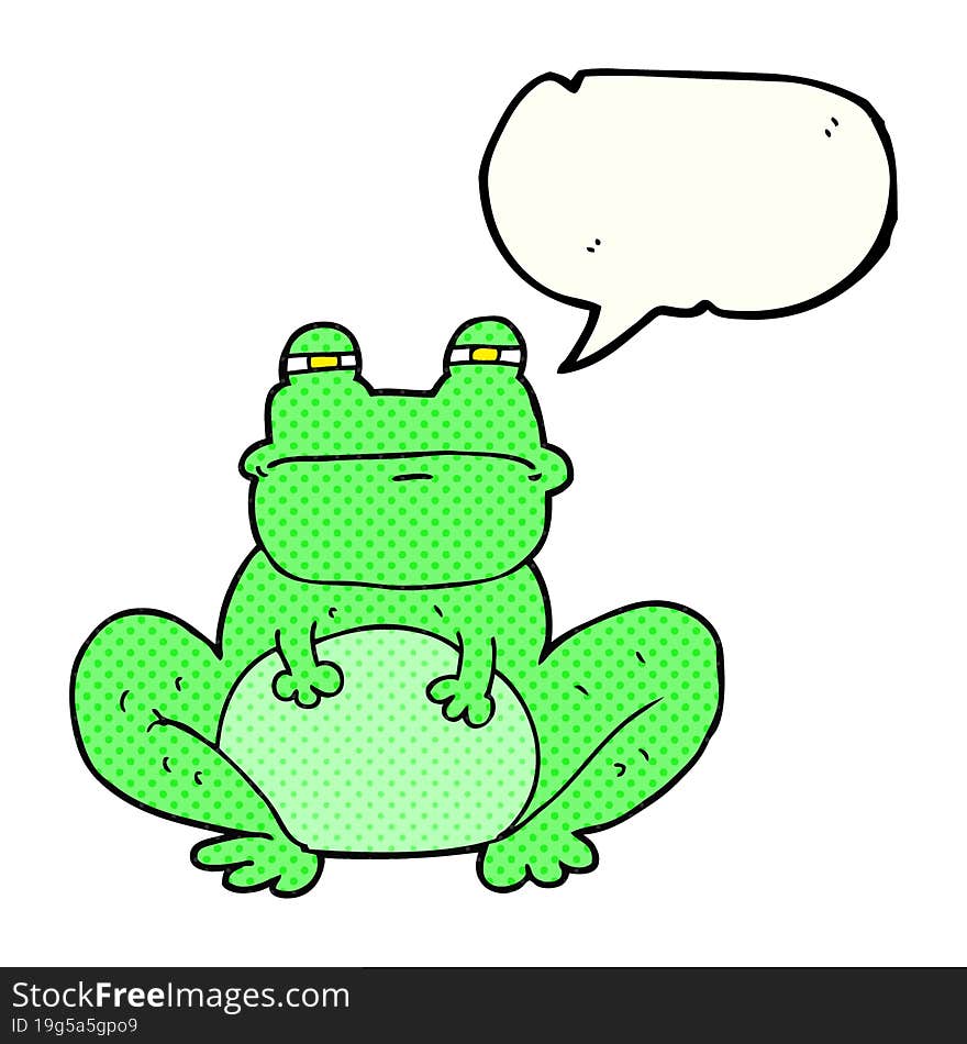 comic book speech bubble cartoon frog