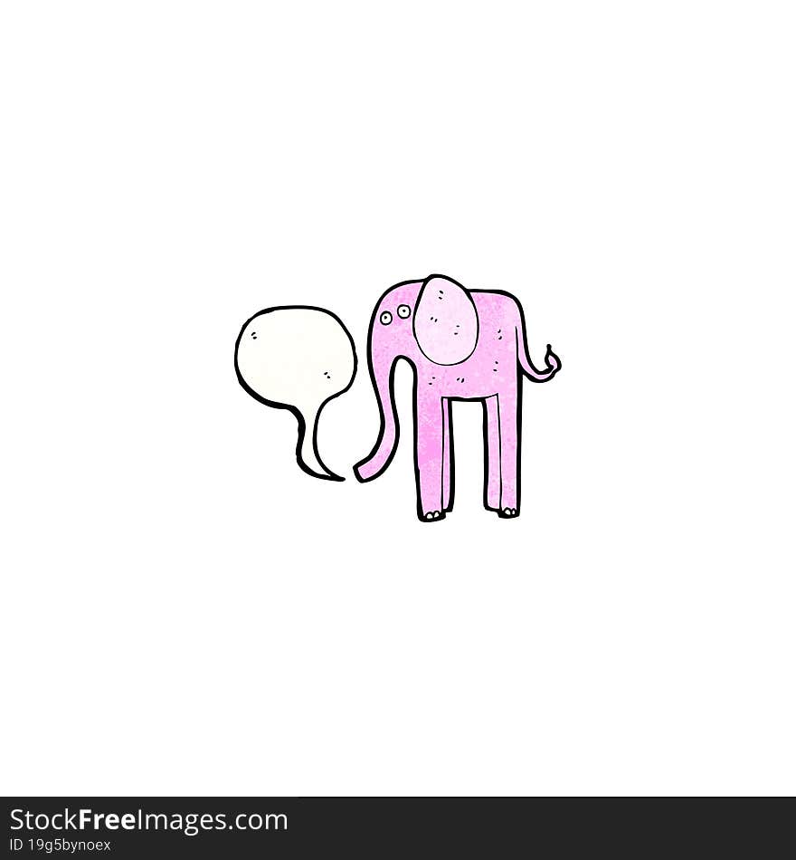 cartoon elephant with speech bubble